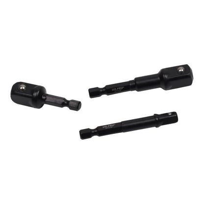 US PRO 8PC IMPACT DRIVER SOCKET ADAPTORS 1/4" 3/8" 1/2" - 1/4" HEX DR - SBW Trading Limited