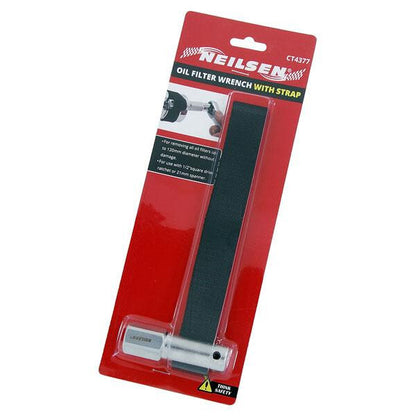 1/2" Drive Oil Filter Strap Wrench Removal Tool Adjustable Remover Upto 120MM - SBW Trading Limited