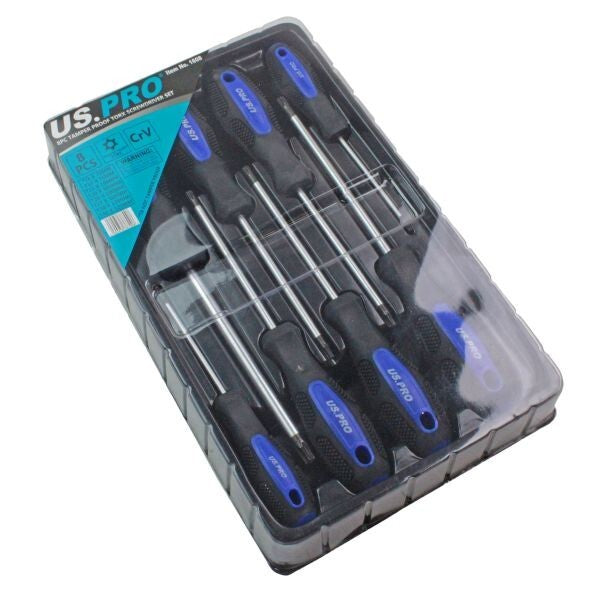 US PRO 8PC TAMPER PROOF TORX SCREWDRIVER SET - SBW Trading Limited