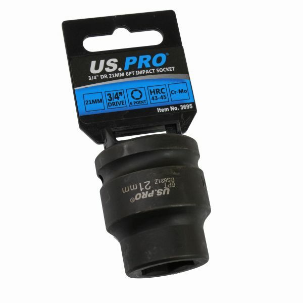 US PRO - SINGLE 3/4" DR 21MM 6PT IMPACT SOCKET - SBW Trading Limited
