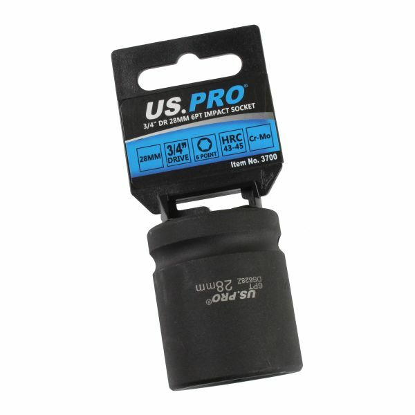 US PRO - SINGLE 3/4" DR 28MM 6PT IMPACT SOCKET - SBW Trading Limited