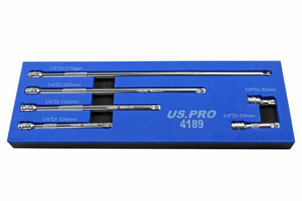 US PRO 6PC 1/4" DR WOBBLE EXTENSION BAR SET - SBW Trading Limited