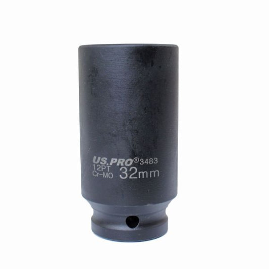US PRO 32MM HUB NUT SOCKET - 12 POINT 1/2" DRIVE - SBW Trading Limited