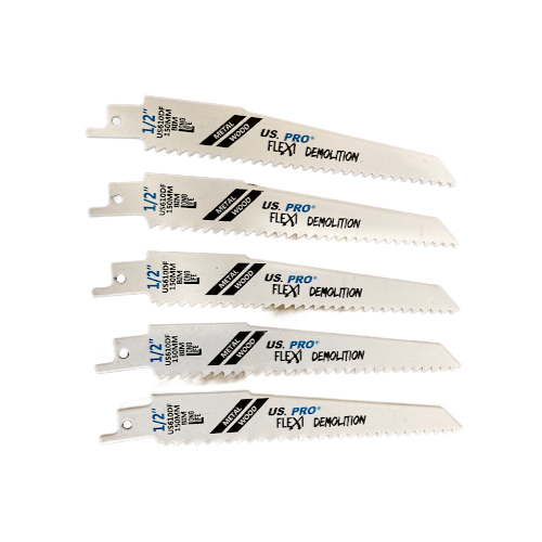 US PRO Tools 5 x 150mm Reciprocating Recip Saw Blades For Wood & Metal 9165 - SBW Trading Limited