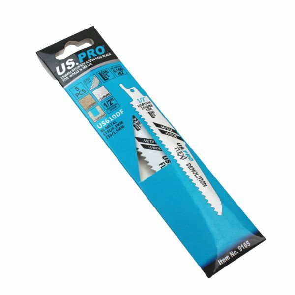 US PRO Tools 5 x 150mm Reciprocating Recip Saw Blades For Wood & Metal 9165 - SBW Trading Limited