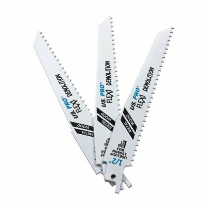 US PRO Tools 5 x 150mm Reciprocating Recip Saw Blades For Wood & Metal 9165 - SBW Trading Limited