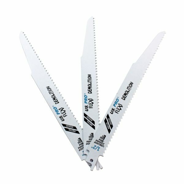 US PRO Tools 5 x 225mm Reciprocating Recip Saw Blades For Wood & Metal 6TPI 9167 - SBW Trading Limited