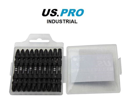 US PRO INDUSTRIAL - PK10 MIXED D/END 65MM IMPACT TORSION S/DRIVER BITS - SBW Trading Limited