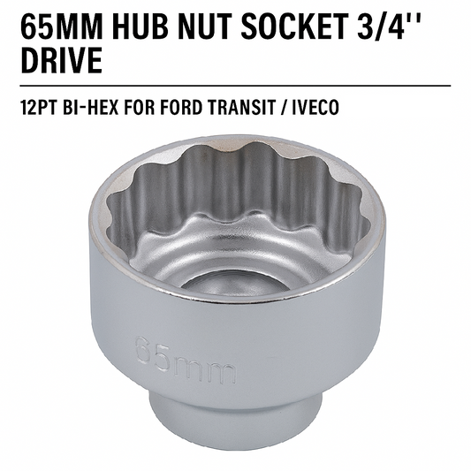 65MM HUB NUT SOCKET 3/4" Drive 12 PONT bi hex design for IVECO / FORD TRANSIT