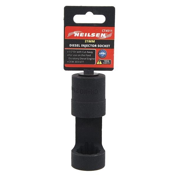 21mm 1/2" Drive Ford Duratorq Diesel Engine Injector Socket with Cut Away - SBW Trading Limited