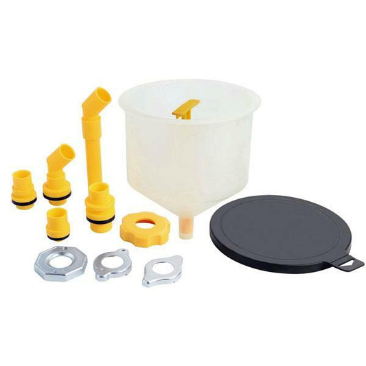 SPILL FREE CLEAR FUNNEL WITH ACCESSORY KIT RADIATOR COOLING COOLANT FLUID SYSTEM - SBW Trading Limited