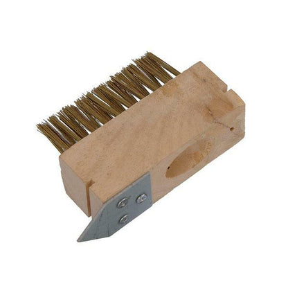3 X PATIO DRIVE BLOCK PAVING WIRE HEAD BRUSH METAL RAKE SPIKE WEED SCRAPER - SBW Trading Limited