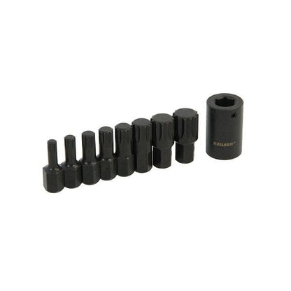 Spline XZN Bit Socket Set Impact Bits 9pc 1/2dr M6 M8 M9 M10 M12 M14 M16 M18 - SBW Trading Limited