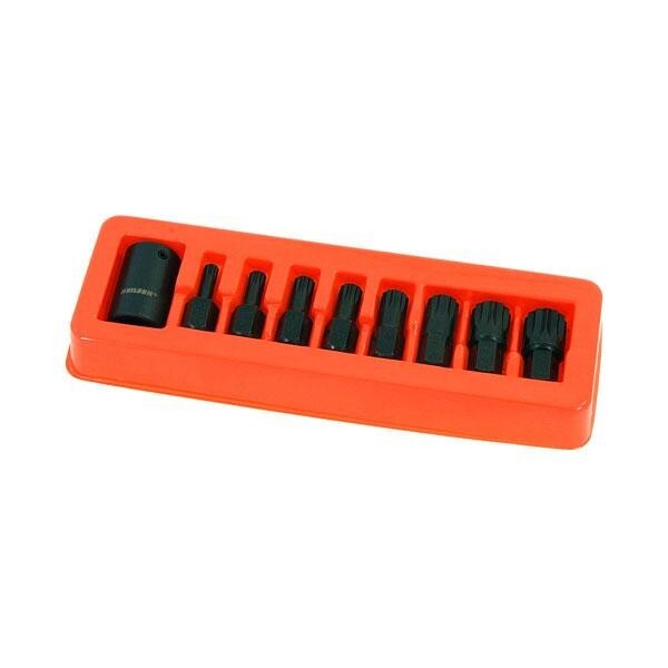 Spline XZN Bit Socket Set Impact Bits 9pc 1/2dr M6 M8 M9 M10 M12 M14 M16 M18 - SBW Trading Limited