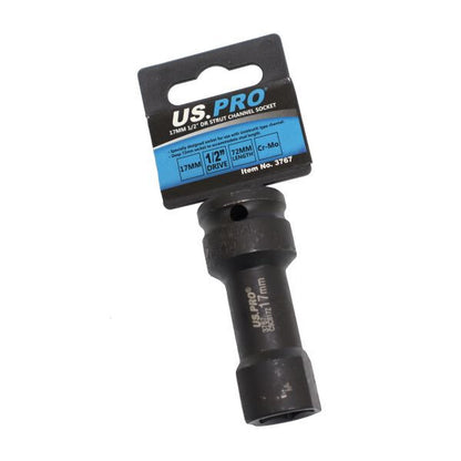 US PRO 17MM 1/2" DR STRUT CHANNEL SOCKET - SBW Trading Limited