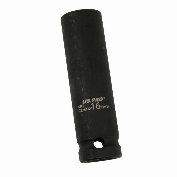 US PRO - SINGLE 1/2" DR 16MM 6PT DEEP IMPACT SOCKET - SBW Trading Limited