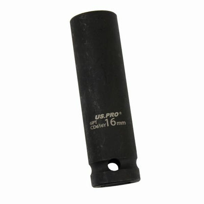 US PRO - SINGLE 1/2" DR 16MM 6PT DEEP IMPACT SOCKET - SBW Trading Limited