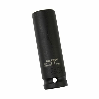 US PRO - SINGLE 1/2" DR 17MM 6PT DEEP IMPACT SOCKET - SBW Trading Limited