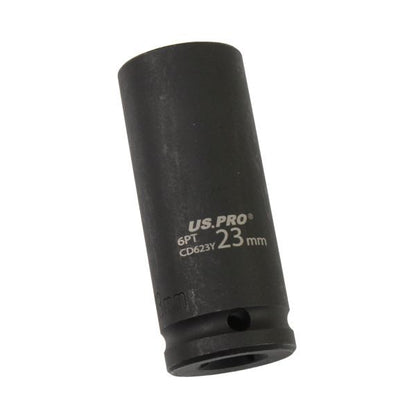 US PRO - SINGLE 1/2" DR 23MM 6PT DEEP IMPACT SOCKET - SBW Trading Limited