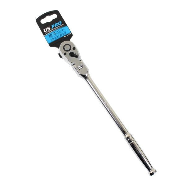 US PRO 3/8" DR STRAIGHT TAIL FLEXI RATCHET 72T - SBW Trading Limited