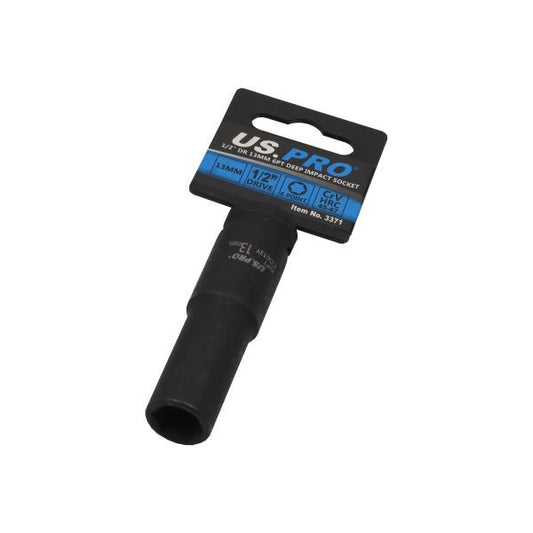 US PRO - SINGLE 1/2" DR 13MM 6PT DEEP IMPACT SOCKET - SBW Trading Limited