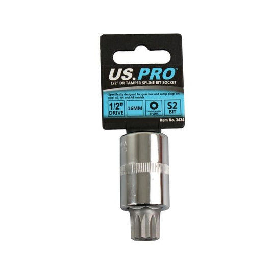 US PRO 1/2" Drive Tamper Spline Bit Socket M16 x 55mm - SBW Trading Limited