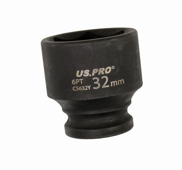 US PRO - SINGLE 1/2" DR 32MM 6PT IMPACT SOCKET EURO STYLE - SBW Trading Limited