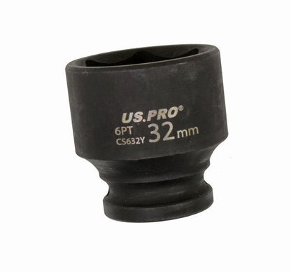US PRO - SINGLE 1/2" DR 32MM 6PT IMPACT SOCKET EURO STYLE - SBW Trading Limited