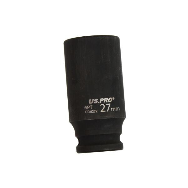 US PRO - SINGLE 1/2" DR 27MM 6PT DEEP IMPACT SOCKET - SBW Trading Limited
