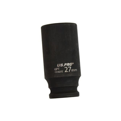 US PRO - SINGLE 1/2" DR 27MM 6PT DEEP IMPACT SOCKET - SBW Trading Limited