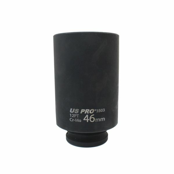 US PRO BOX 4 - 46MM HUB NUT SOCKET - 12 POINT 1/2" DR 100MM LONG - SBW Trading Limited