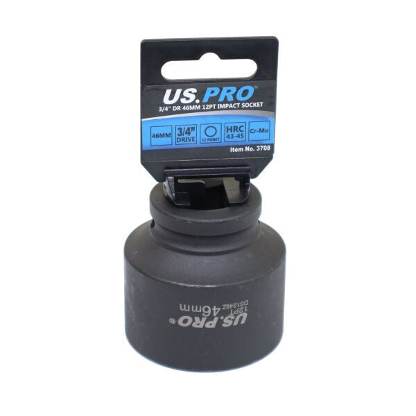 US PRO - SINGLE 3/4" DR 46MM 12PT IMPACT SOCKET - SBW Trading Limited