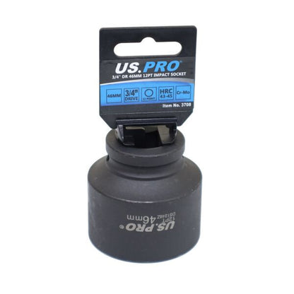 US PRO - SINGLE 3/4" DR 46MM 12PT IMPACT SOCKET - SBW Trading Limited