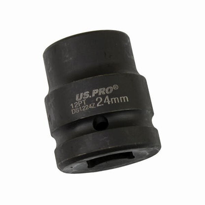 US PRO - SINGLE 3/4" DR 24MM 12PT IMPACT SOCKET - SBW Trading Limited