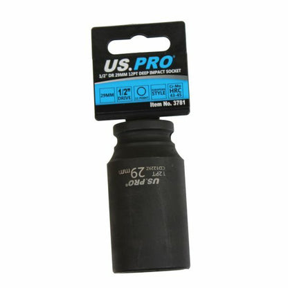 US PRO - SINGLE 1/2" DR 29MM 12PT DEEP IMPACT SOCKET - SBW Trading Limited