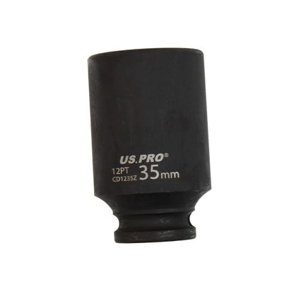 US PRO - SINGLE 1/2" DR 35MM 12PT THIN WALL HUB NUT SOCKET - SBW Trading Limited