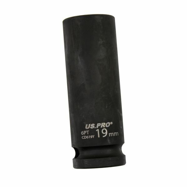 US PRO - SINGLE 1/2" DR 19MM 6PT DEEP IMPACT SOCKET - SBW Trading Limited