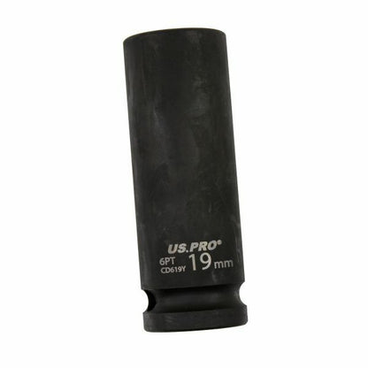 US PRO - SINGLE 1/2" DR 19MM 6PT DEEP IMPACT SOCKET - SBW Trading Limited