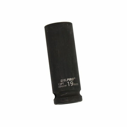 US PRO - SINGLE 1/2" DR 19MM 12PT DEEP IMPACT SOCKET - SBW Trading Limited