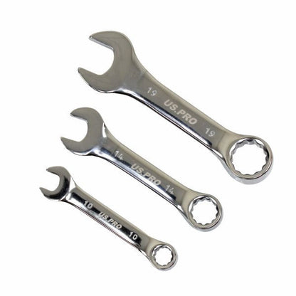 US PRO 14PC STUBBY METRIC COMBINATION SPANNERS - FOAM TRAY - SBW Trading Limited