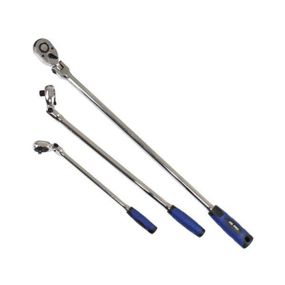 US PRO 3PC EXTRA LONG FLEXIBLE RATCHET SET 1/4", 3/8" & 1/2" DRIVES - SBW Trading Limited