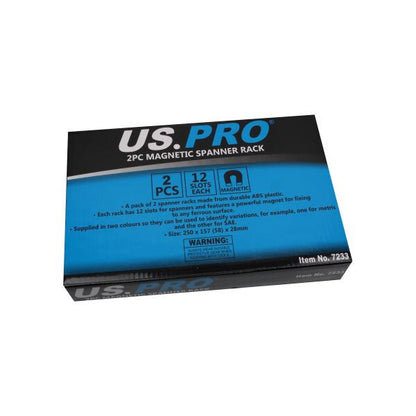 US PRO 2PC MAGNETIC SPANNER RACK - 12 SLOTS PER RACK - SBW Trading Limited