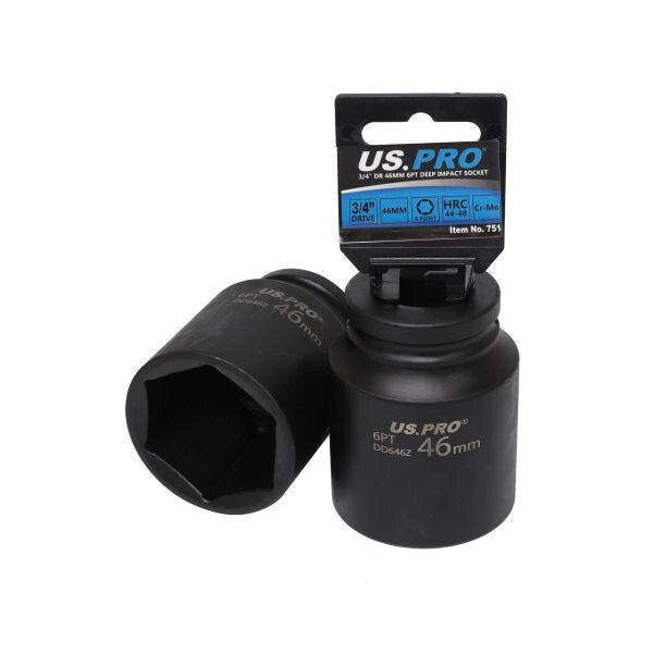 US PRO - SINGLE 3/4" DR 46MM 6PT DEEP IMPACT SOCKET - SBW Trading Limited