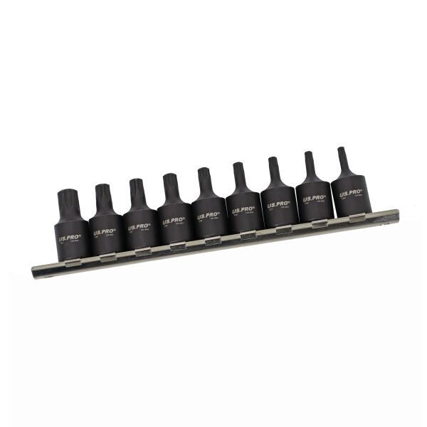US PRO 9PC 3/8" DR IMPACT STAR BIT SOCKETS T20-T55 - SBW Trading Limited