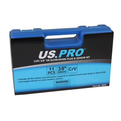 US PRO 11PC 3/8" DR GLOW/SPARK PLUG & SENSOR SET - SBW Trading Limited