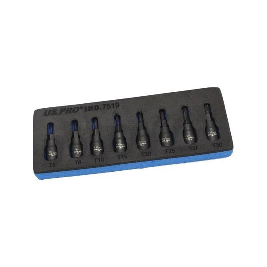 US PRO INDUSTRIAL 8PC 1/4" DR IMPACT STAR BIT SOCKETS - SBW Trading Limited
